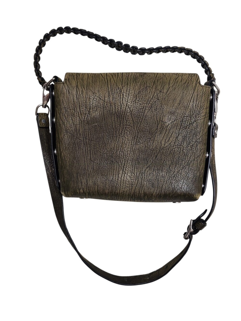 Rag & Bone Atlas shoulder bag in a military green textured leather - Picture 5 of 16